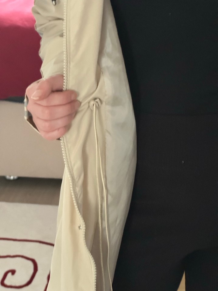 Bej Midi Kadın Yağmurluk - Görsel 5