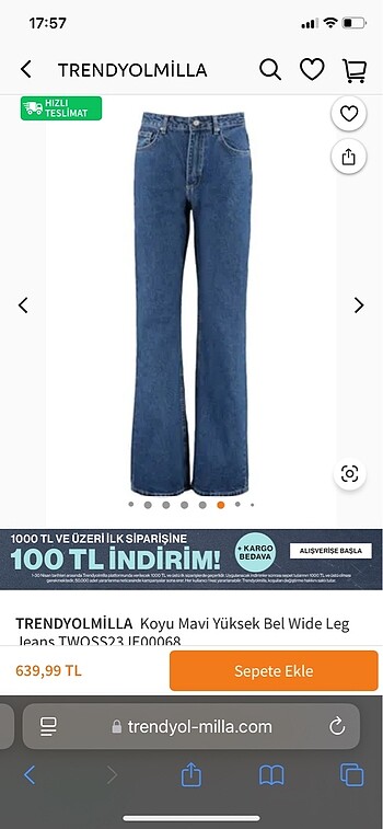 Milla wide leg jean