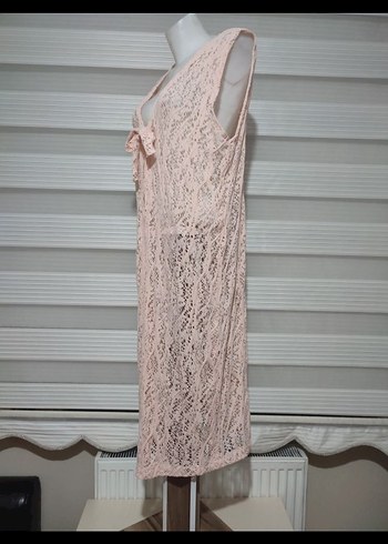 Bej Uzun Dantel Bohem Kadın hırka - Görsel 3