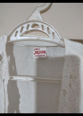 Beyaz Nakışlı Bohem Uzun Kadın Sabahlık - Görsel 8