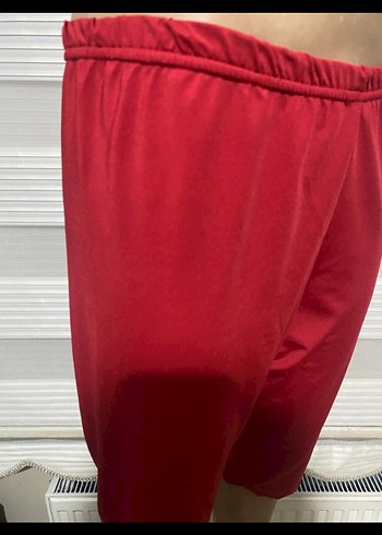 Kadın Kırmızı Mini Bermuda Şort - Görsel 5