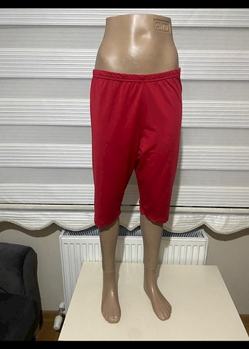 Kadın Kırmızı Mini Bermuda Şort - Görsel 2