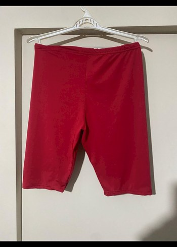 Kadın Kırmızı Mini Bermuda Şort - Görsel 7