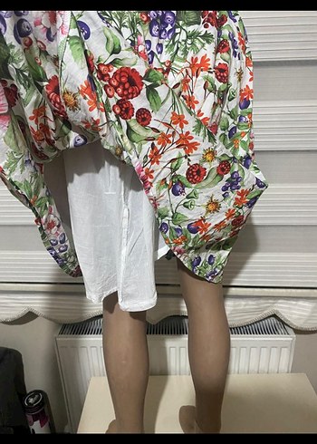 Çiçek Desenli Mini Etek - Görsel 5