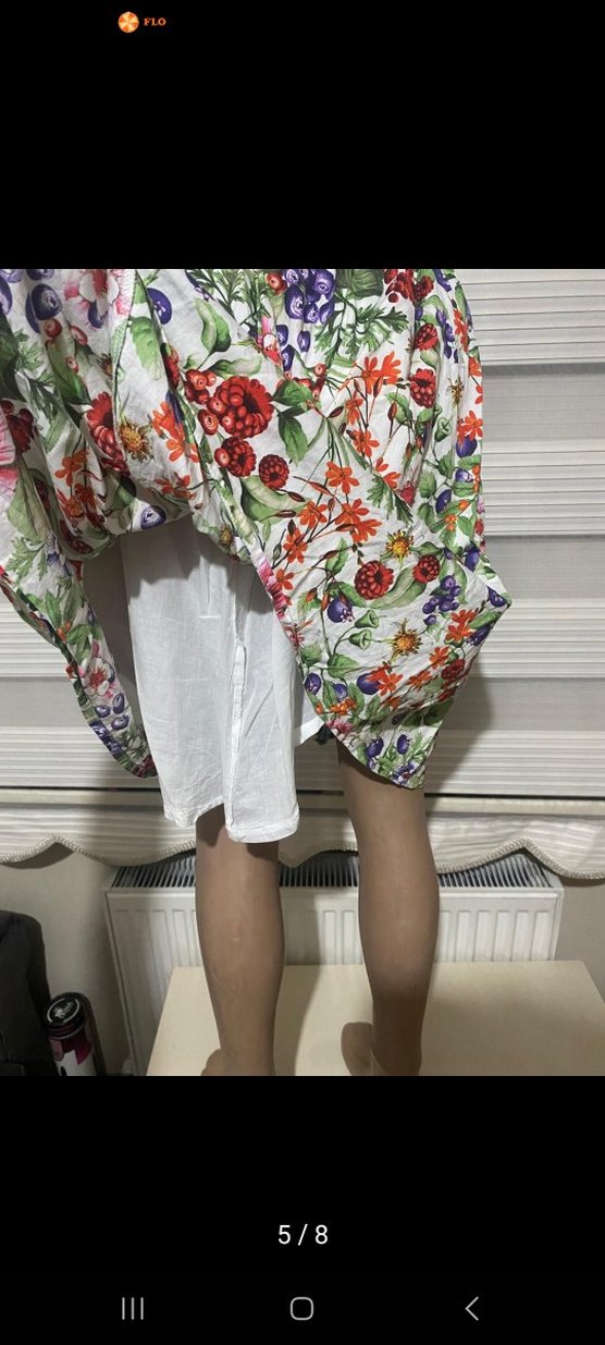 Çiçek Desenli Mini Etek - Görsel 5