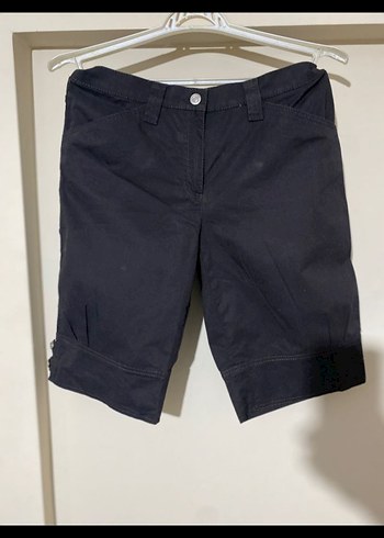 Siyah Kemerli Kadın Bermuda Şort - Görsel 5