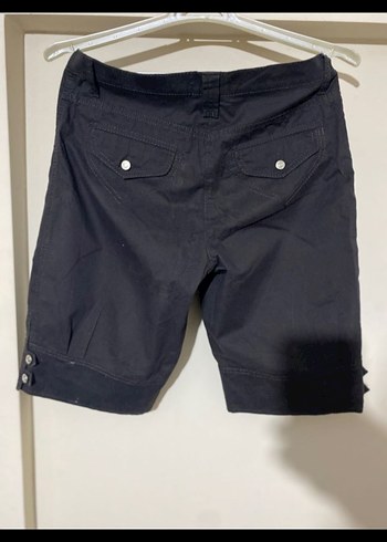 Siyah Kemerli Kadın Bermuda Şort - Görsel 6