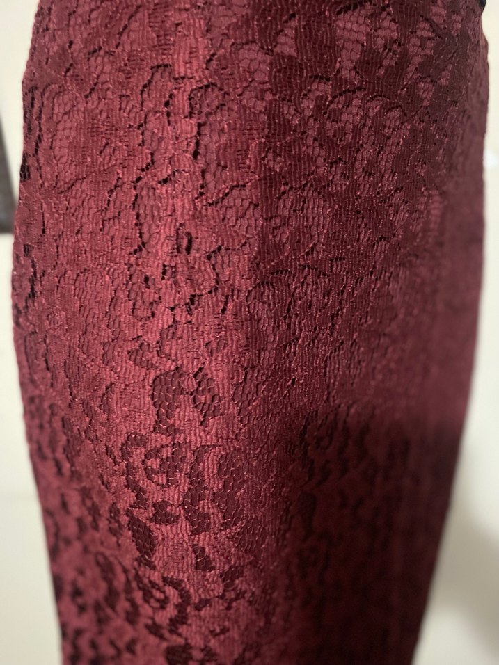 BORDO DANTELLİ UZUN ETEK - Görsel 5