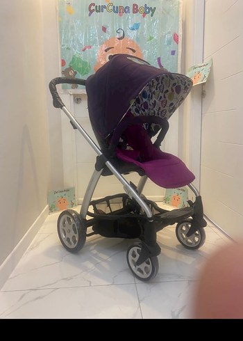 CurCunaBaby Koyu Mor Bebek Arabası