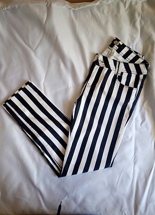 çizgili denim