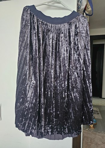 Kadife midi etek - Görsel 2