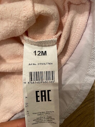 9-12 Ay Beden pembe Renk GB Bebek Sweatshirt