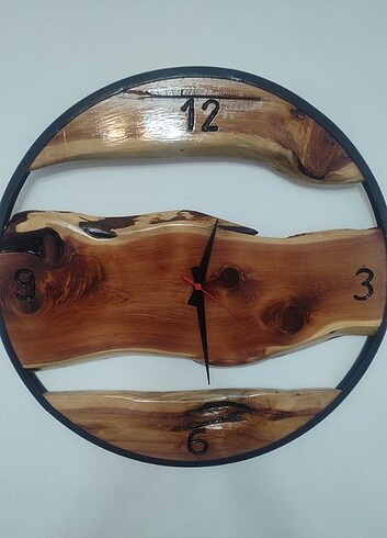Ahşap duvar saati salon otantik  - Görsel 5