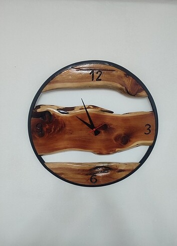 Ahşap duvar saati salon otantik  - Görsel 6