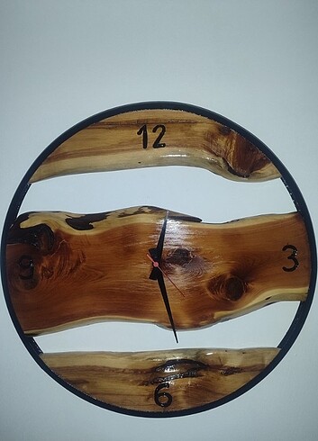 Ahşap duvar saati salon otantik  - Görsel 7