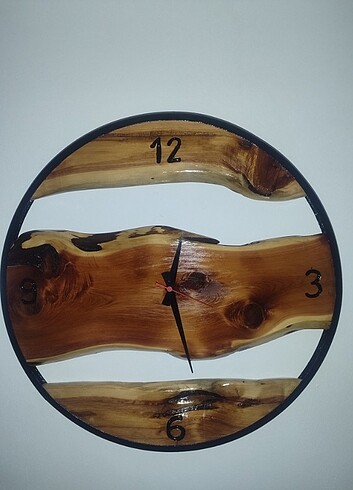 Ahşap duvar saati salon otantik  - Görsel 8