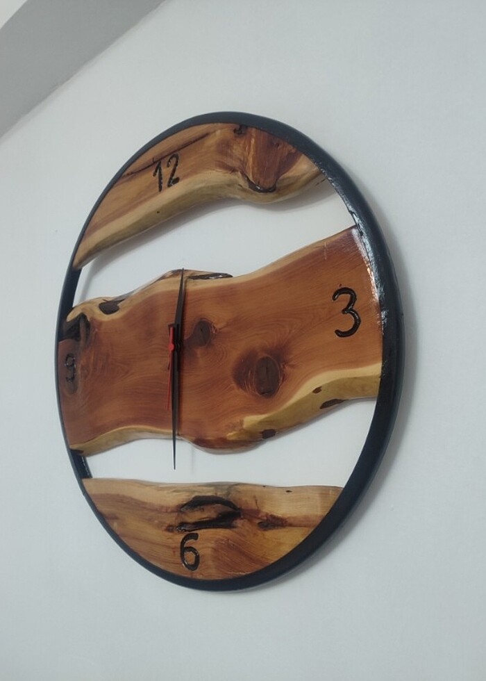 Ahşap duvar saati salon otantik  - Görsel 3