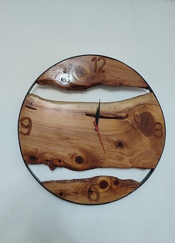 Ahşap duvar saati - Görsel 5