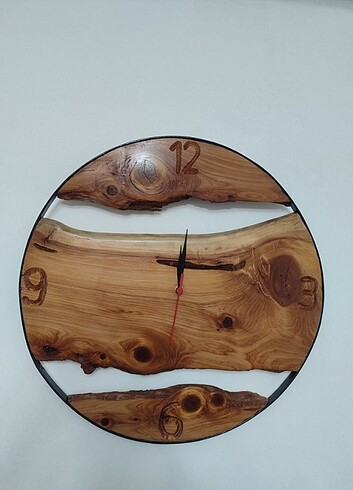 Ahşap duvar saati - Görsel 6