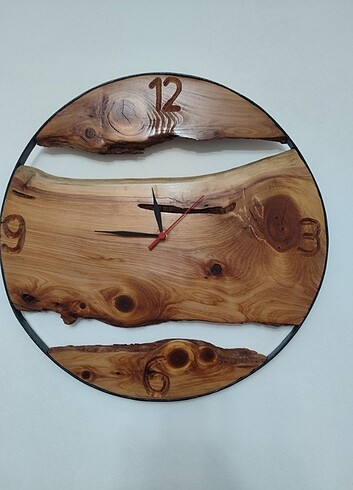 Ahşap duvar saati - Görsel 7
