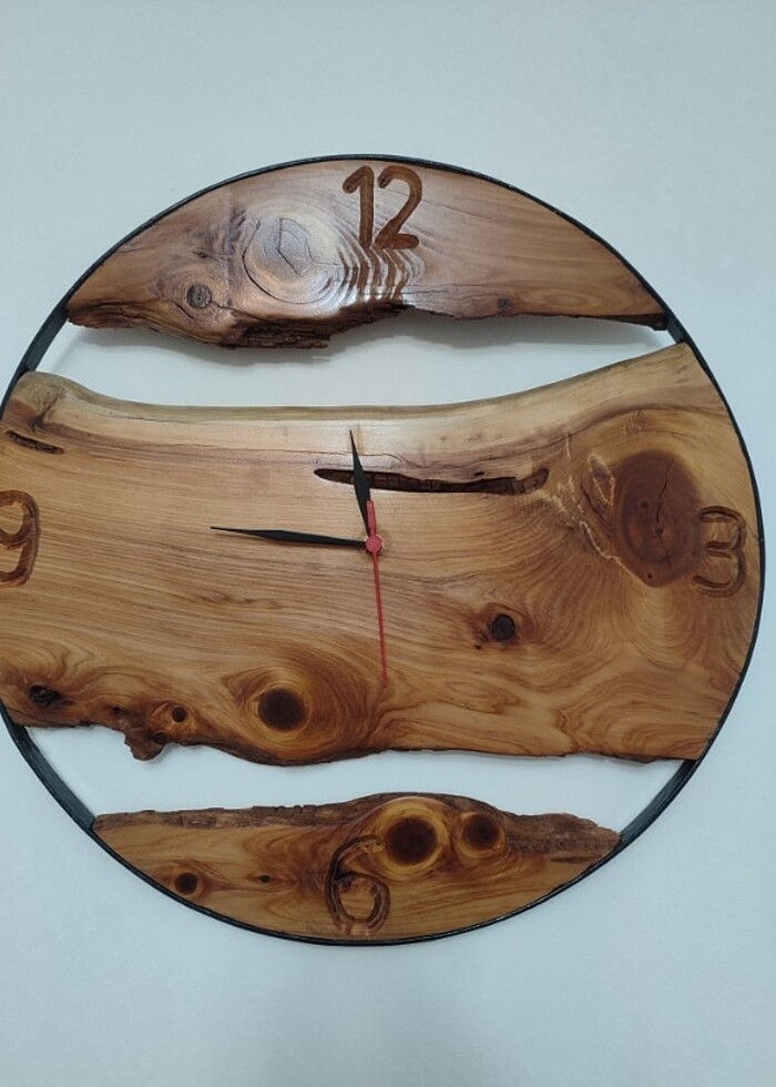 Ahşap duvar saati - Görsel 2