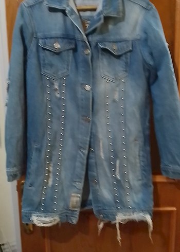 JBL Düğmeli Mavi Kadın Denim Ceket