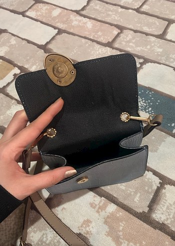 Buz mavisi kadın midi çanta - Görsel 3