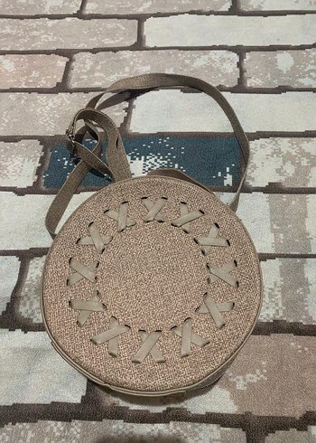 Bej Deri İşlemeli Bohem Kadın Çanta - Görsel 3