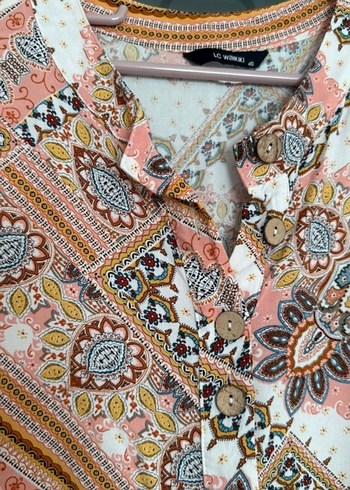 etnik Uzun Kollu Çok Renkli Kadın Tunik - Görsel 2