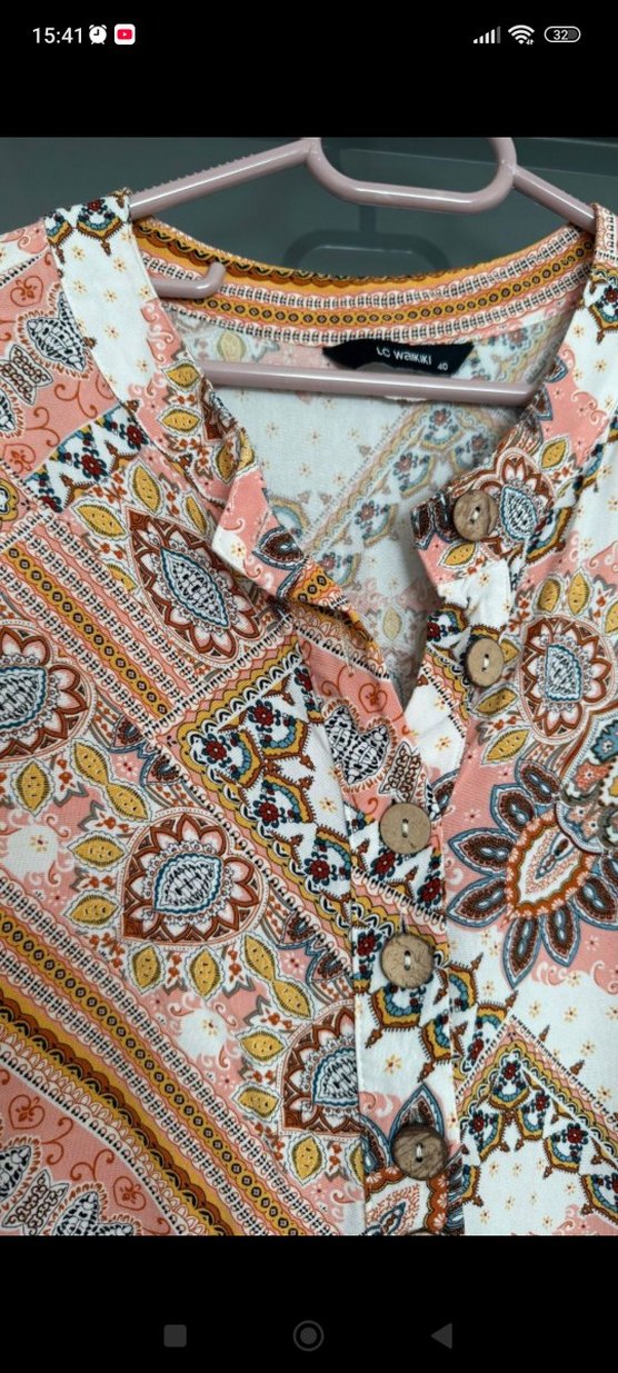 etnik Uzun Kollu Çok Renkli Kadın Tunik - Görsel 2