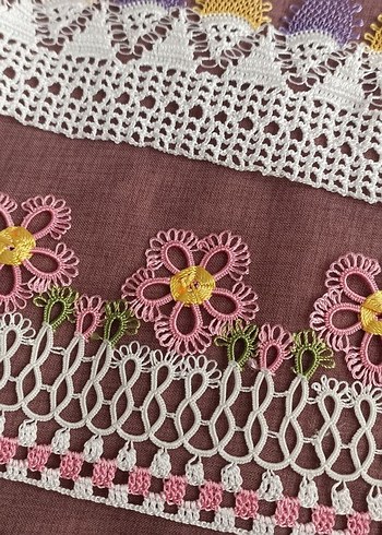 İğne oyası havlu kenarları - Görsel 3