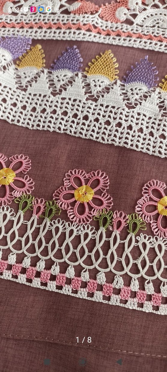 İğne oyası havlu kenarları - Görsel 3