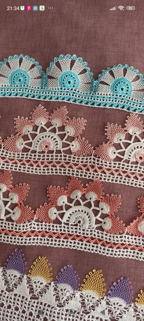 İğne oyası havlu kenarları - Görsel 5