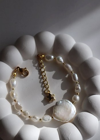 Beyaz İnci  Kadın Bileklik - Görsel 2