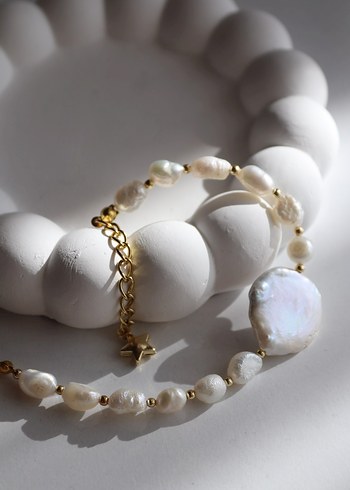 Beyaz İnci  Kadın Bileklik - Görsel 3