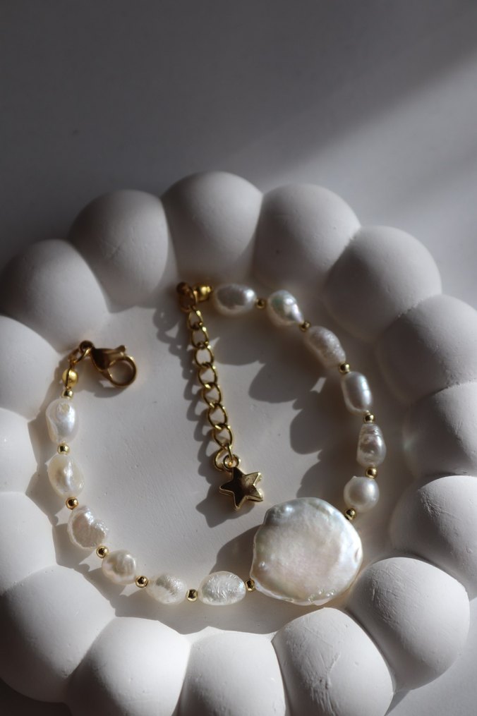 Beyaz İnci  Kadın Bileklik - Görsel 2