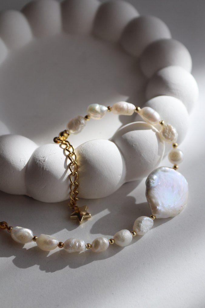 Beyaz İnci  Kadın Bileklik - Görsel 3