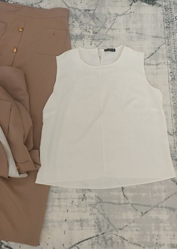 Bej ceket etek takım - Görsel 5