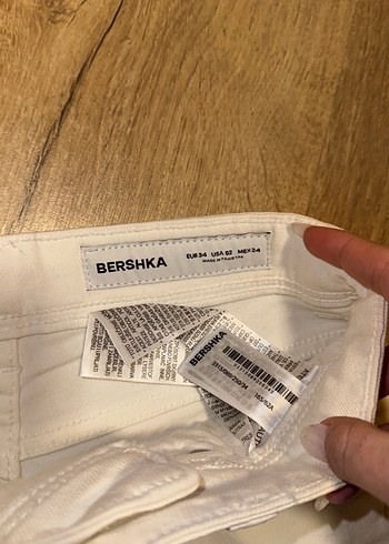 Kadın Beyaz Mini Pamuklu Denim Şort - Görsel 5