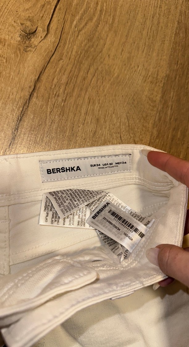 Kadın Beyaz Mini Pamuklu Denim Şort - Görsel 5