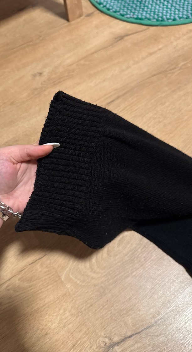 Siyah Boğazlı Örgü Kadın Kazak - Görsel 2