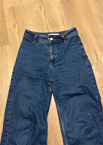 Kadın Mavi Bol Kesim Kot Pantolon - Görsel 2