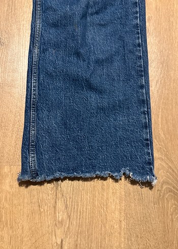 Kadın Mavi Bol Kesim Kot Pantolon - Görsel 4