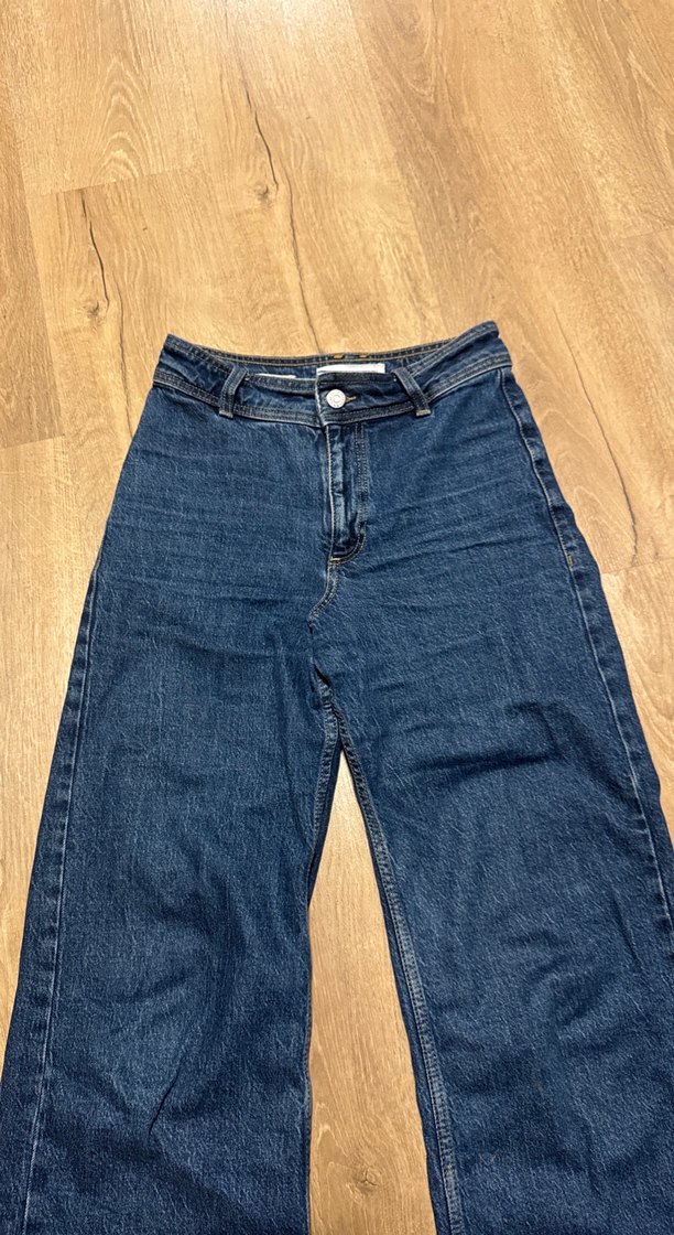 Kadın Mavi Bol Kesim Kot Pantolon - Görsel 2