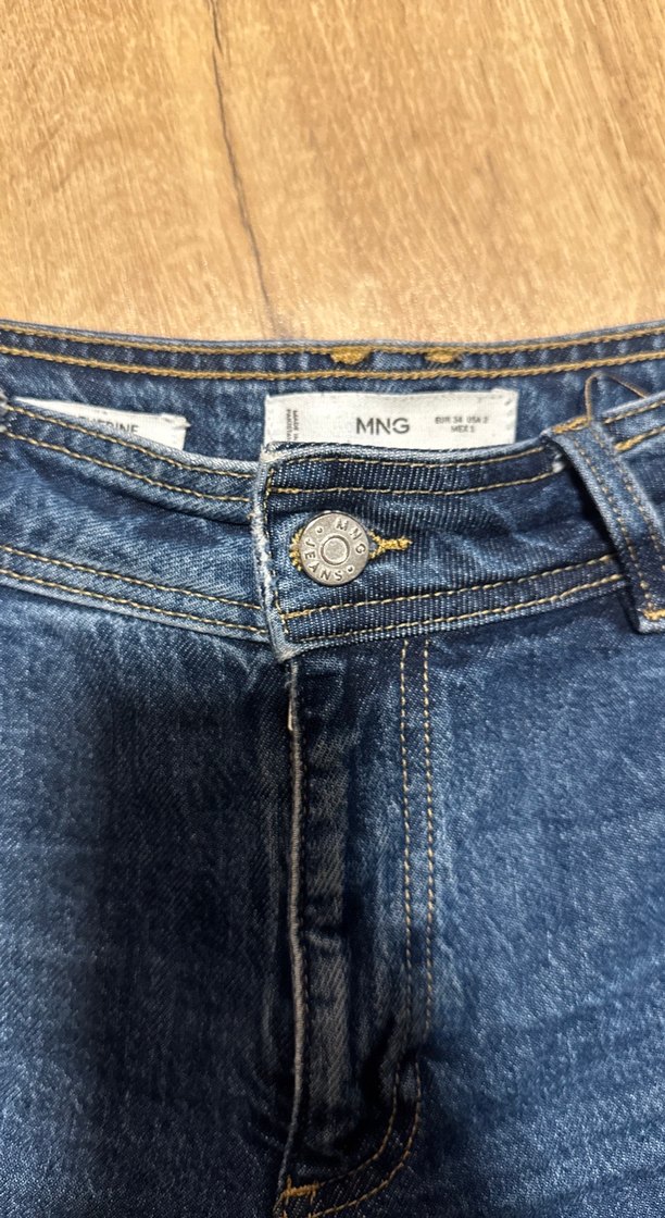 Kadın Mavi Bol Kesim Kot Pantolon - Görsel 3