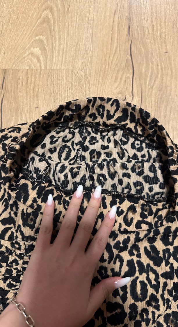 Kadın Leopar Desenli Mini Etek - Görsel 4