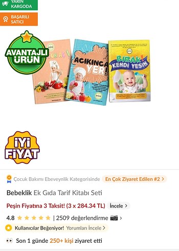 Bebeklik Ek Gıda Tarif Kitabı Seti