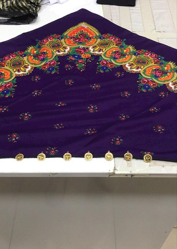 Boncuklu Çok Renkli Bohem Kadın Şal - Görsel 2