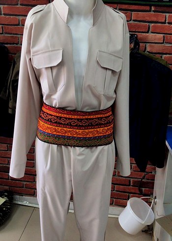 Bohem Etnik Desenli Kemerli erkek Tulum - Görsel 2