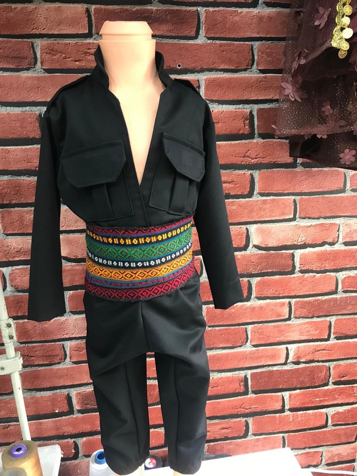 Etnik Desenli Kahverengi Çocuk Kostümü 2-5 yaş arası - Görsel 2